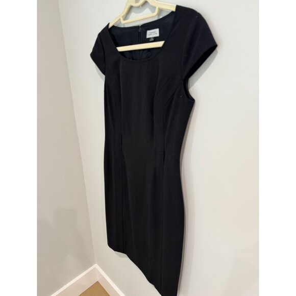 Tahari Arthur S. Levine black cap-sleeve sheath dress, size 6. - Picture 11 of 16